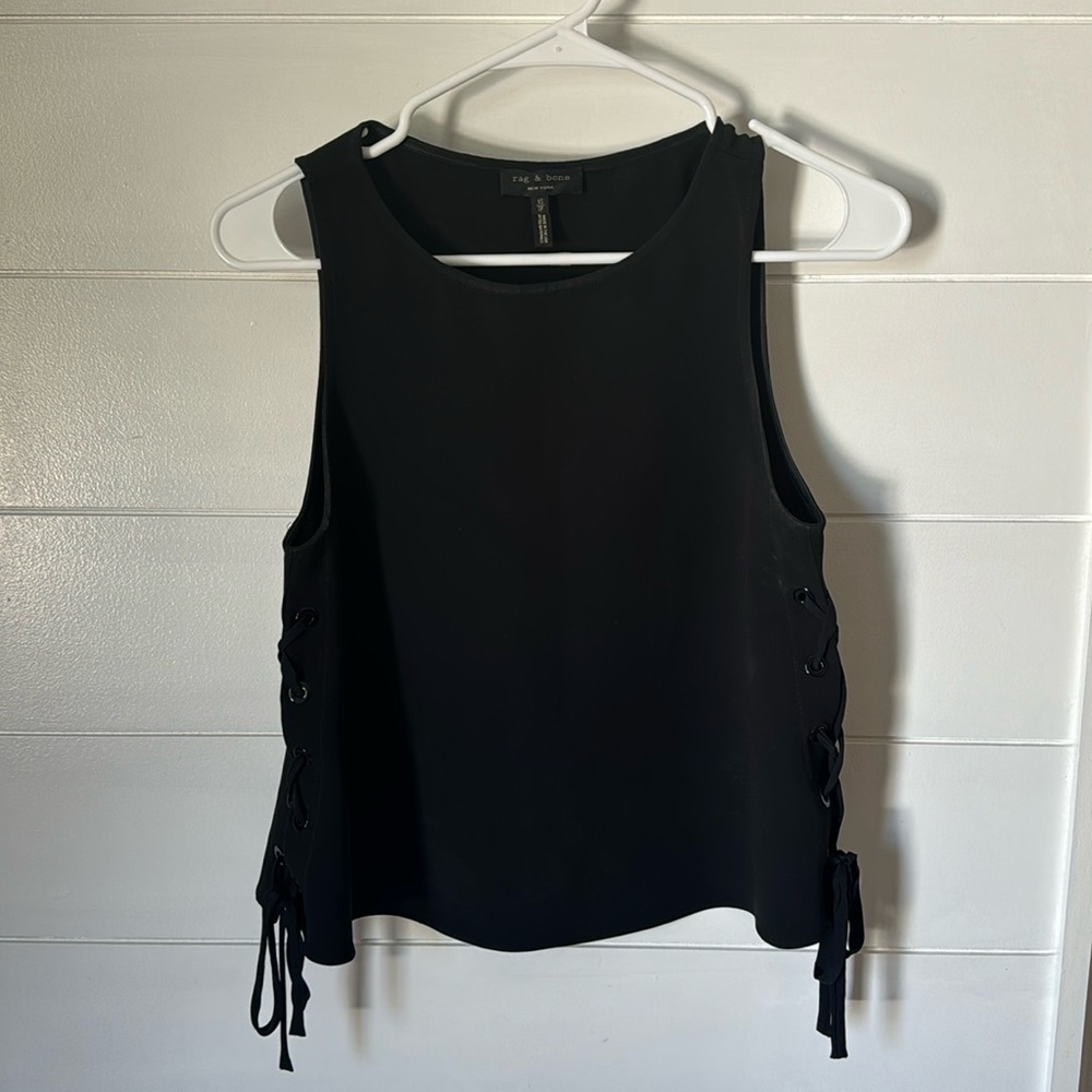 Rag & Bone black side tie tank